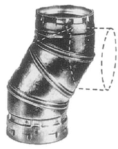 Aluminum and Galvanized Gas Vent Adjustable Elbow 28 ga