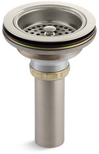 Brass Basket Strainer with Tailpiece in Vibrant<REG/> Polished Nickel