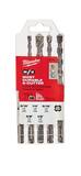 Milwaukee® 3/16 in x 4-1/2 in, 1/4 in x 6 in, 5/16 in x 6 in, 3/8 in x 6 in, 1/2 in x 6 in. x 3/16 in, 1/4 in, 5/16 in, 3/8 in, 7/16 in, 1/2 in. x 1/2 in. SDS Masonry 5 Piece M48207490 at Pollardwater