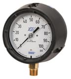 WIKA XSEL® Models 212.34 4-1/2 in. 300 psi 1/4 in. MNPT Brass Lower Mount Pressure Gauge W9834176 at Pollardwater