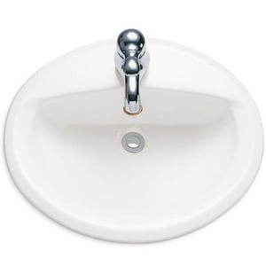 20-3/8 in. Drop-in Oval Vitreous China Bathroom Sink in White