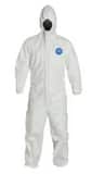 Dupont Protective Apparel Tyvek® 400 Coveralls with Respirator Fit Hood, Elastic Wrists and Waist, Stormflap Zipper, Size 4XL (Case of 25) DTY127SWH4X002500 at Pollardwater