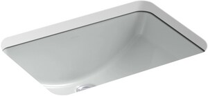 20-7/8 in. Undermount Rectangular Vitreous China Bathroom Sink in Ice<TRADEM/> Grey