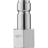 DEWALT 1/2 INCH X 1/2 INCH FNPT AUTOMOTIVE T SERIES NICKEL PLATED STEEL PLUG 2 PC DDXCM0370072 at Pollardwater