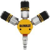 DEWALT 3-WAY HEX MANIFOLD WITH 3 UNIVERSAL SERIES 1/4 INCH COUPLERS AND 1-1/4 INCH INDUSTRIAL I/M SERIES PLUG DDXCM0410119 at Pollardwater