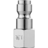 DEWALT 3/8 INCH X 3/8 INCH FNPT AUTOMOTIVE T SERIES NICKEL PLATED STEEL PLUG 2 PC DDXCM0370071 at Pollardwater