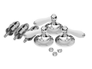 Porcelain Handle in Polished Chrome