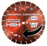 Diamond Products Core Cut™ H.D. Maxx Orange 14 in. UNV H8H Heavy Duty High Speed Diamond Blade D53742 at Pollardwater