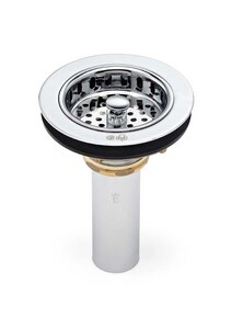 1- 1/2 x 4 in. Brass Basket Strainer 20GA Tailpiece Polished Chrome