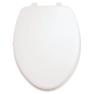 Elongated Closed Front Toilet Seat with Cover in White