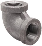 NPT Black Malleable Iron 90 Degree Elbow IB9D at Pollardwater