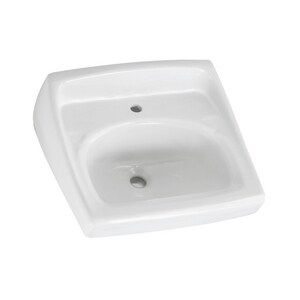 20-1/2 in. Wall Mount Rectangular Vitreous China Bathroom Sink in White