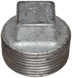 MPT 150# Global Galvanized Malleable Iron Cored Plug IGCPG at Pollardwater