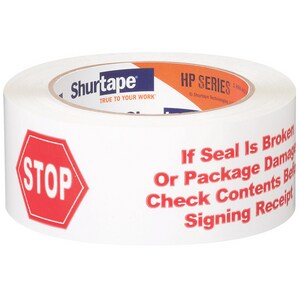 2 in. 110 yd. Plastic and Rubber Stop Tape in White