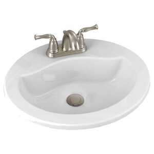 24-1/2 in. Oval Vitreous China Pedestal Bathroom Sink in White