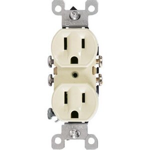 15A 125V Duplex Receptacle in Ivory (Pack of 10)
