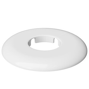 1-1/2 in. IPS White Shallow Plastic Split Escutcheon