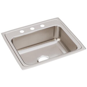 22 in. Drop-in Stainless Steel Single Bowl Kitchen Sink in Lustrous Satin