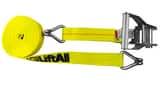 Lift-All® LOAD HUGGER™ 27 ft. Yellow Ratchet Strap with U-hook L26422 at Pollardwater