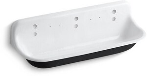 5 ft. Cast Iron Wash Service Sink White