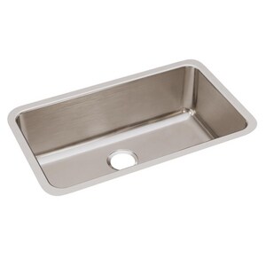 30-1/2 in. Undermount Stainless Steel Single Bowl Kitchen Sink in Lustrous Satin