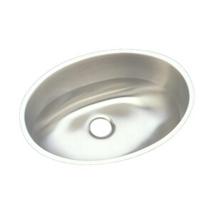 18 in. Undermount Oval Stainless Steel Bathroom Sink in Lustrous Satin