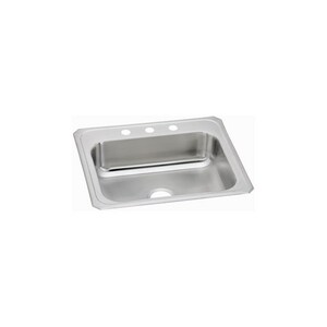 25 in. Drop-in Stainless Steel Single Bowl Kitchen Sink in Brushed Satin