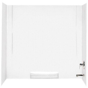 50 x 58 in. Tub & Shower Wall Kit in White