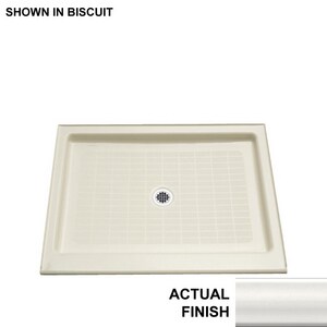 48 in. x 36 in. Shower Base with Center Drain in White