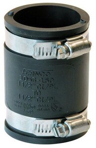 1-1/2 in. Cast Iron and Plastic Flexible Coupling