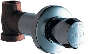 1/2 in. FNPT Push Handle Straight Supply Stop Valve in Polished Chrome