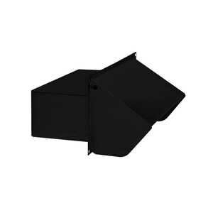 5-5/8 x 4-7/8 x 10 in. Wall Vent in Black Steel