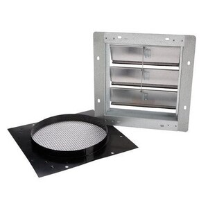 2-1/4 x 13 x 10 in. Wall Vent Aluminum, Galvanized Steel
