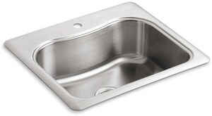25 in. Drop-in Stainless Steel Single Bowl Kitchen Sink