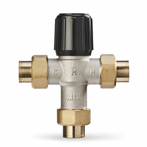 Union Sweat Hydronic Mixing Valve Nickel Plated Brass, Rubber and Plastic 150 psi 180F