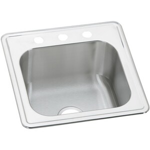 20 in. Drop-in Stainless Steel Single Bowl Kitchen Sink in Brushed Satin