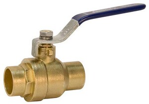 1 in. Forged Brass Full Port Solder 600# Ball Valve