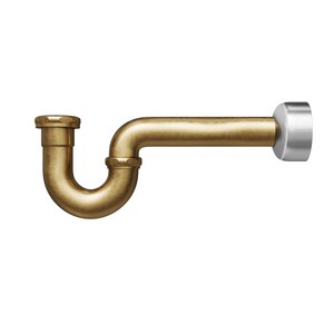 1-1/2 in. Brass P-Trap with Gound Joint in Unfinished