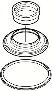 Trim Ring in PVD Brushed Nickel