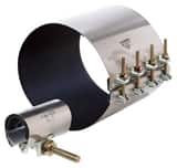 Powerseal Pipeline Products 3151 Series 1-1/4 in. Carbon Steel, Ductile Iron, Rubber and Stainless Steel Repair Clamp P3151W16612PS at Pollardwater