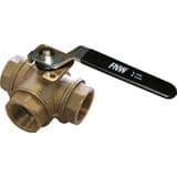FNW® Figure 465 Brass L-Port Threaded 400# Ball Valve FNW465B at Pollardwater