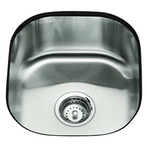 15-1/2 in. Undermount Stainless Steel Single Bowl Kitchen Sink
