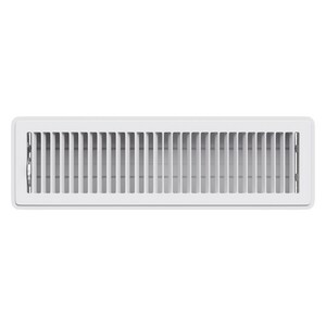 2 x 10 in. Residential Floor Diffuser in White Steel