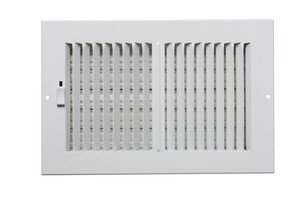 14 x 6 in. Residential Ceiling & Sidewall Register in White 2-way Steel