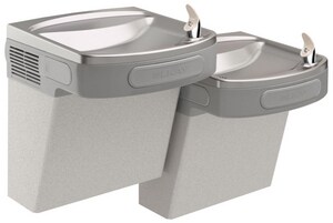 8 gph Wall Mounted Bi-Level ADA Easy-Touch Pushbars and Sensor Activated Water Cooler in Grey