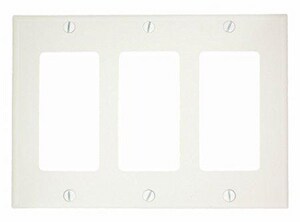 3-Gang Wall Plate in White