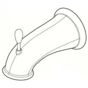 Diverter Tub Spout in Polished Chrome