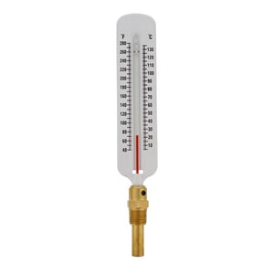 40-260 Degree F Brass Straight Thermometer