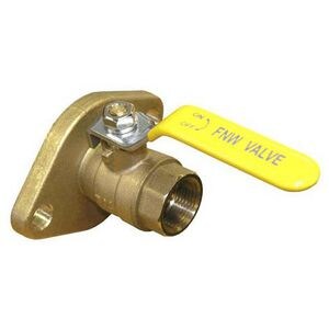 1-1/4 in Brass Full Port FPT x Flanged Ball Valve