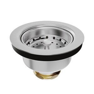 3 in. Rubber, Stainless Steel and Zinc Basket Strainer